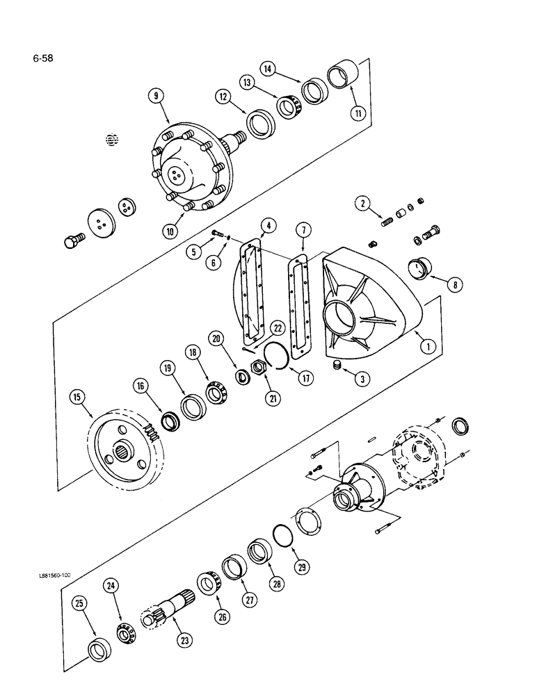 Схема запчастей Case IH 1640 - (6-58) - FINAL DRIVE (03) - POWER TRAIN