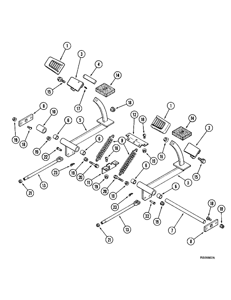 Схема запчастей Case IH 1680 - (7-02) - MASTER BRAKE CONTROLS (5.1) - BRAKES