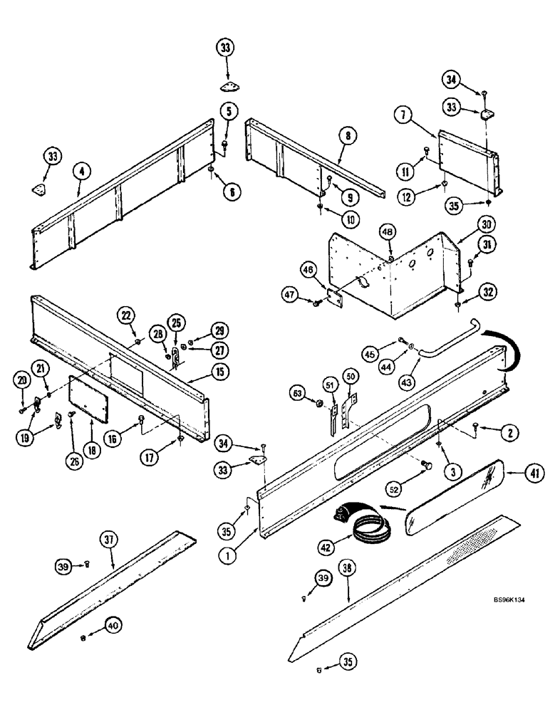 Схема запчастей Case IH 2166 - (9E-06) - GRAIN TANK EXTENSIONS (17) - GRAIN TANK & UNLOADER