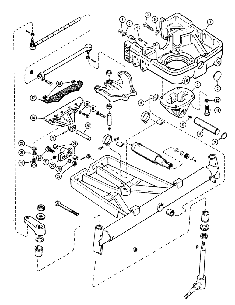 Схема запчастей Case IH M570 - (074) - FRONT AXLE (05) - STEERING