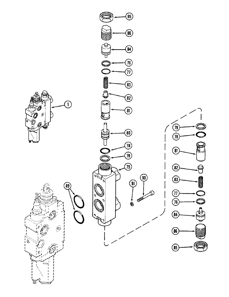 Схема запчастей Case IH 2090 - (8-446) - REMOTE CONTROL VALVE, WITH LOCKOUT (CONTD) (08) - HYDRAULICS