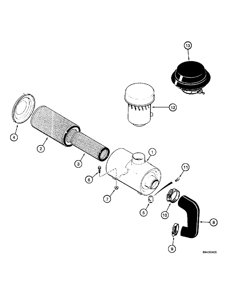 Схема запчастей Case IH 2188 - (2-16) - AIR CLEANER, AIR INDUCTION SYSTEM (01) - ENGINE