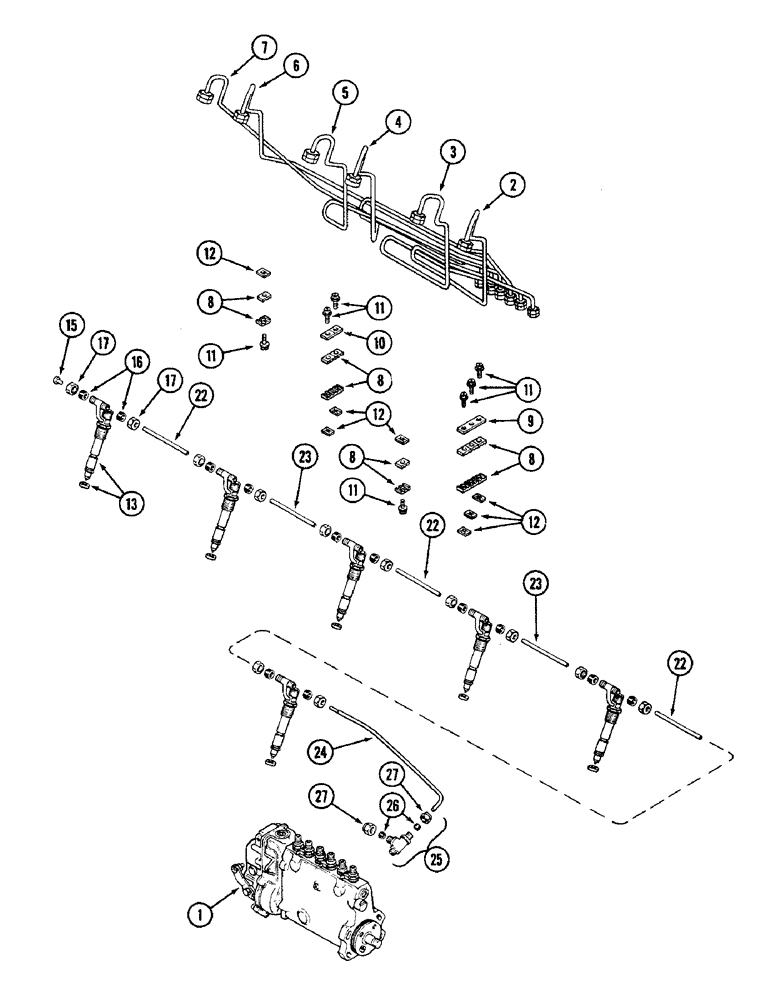 Схема запчастей Case IH 4690 - (3-060) - FUEL INJECTION SYSTEM, 504BDTI DIESEL ENGINE (03) - FUEL SYSTEM