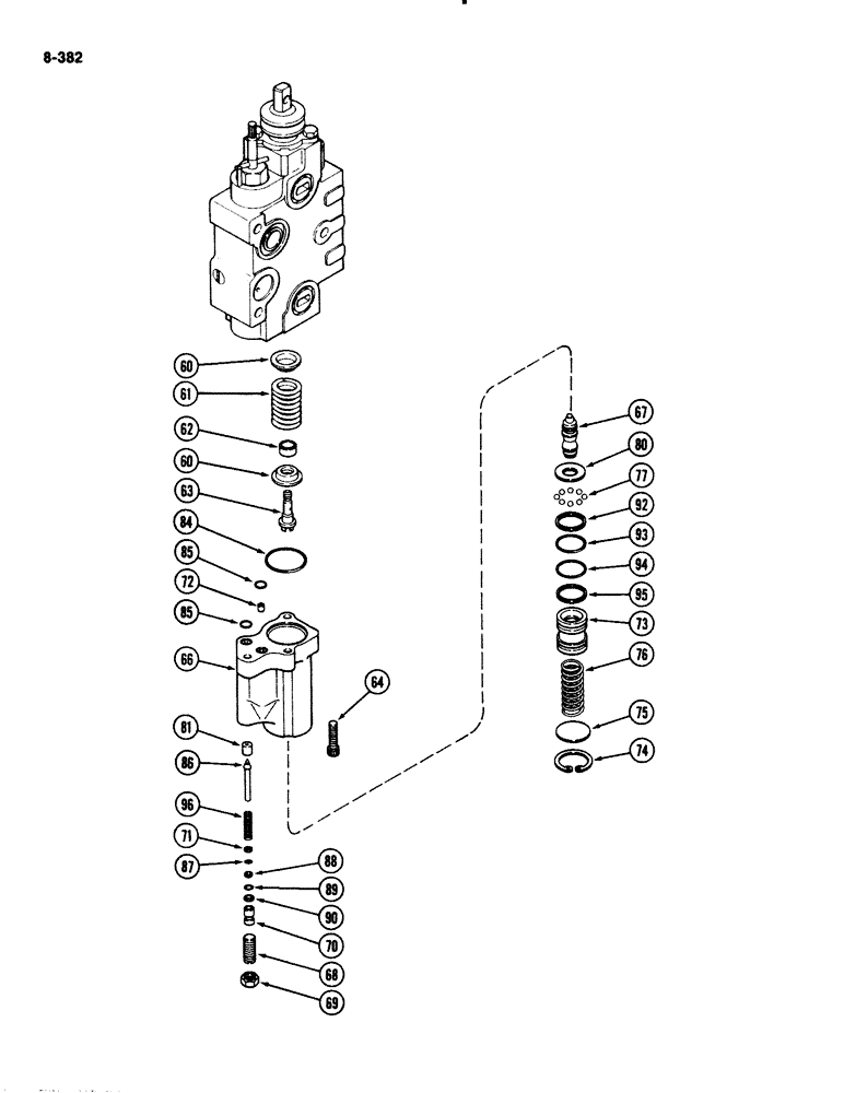 Схема запчастей Case IH 2294 - (8-382) - REMOTE CONTROL VALVE, ADD ON FOR THIRD CIRCUIT, WITH LOAD CHECK (08) - HYDRAULICS