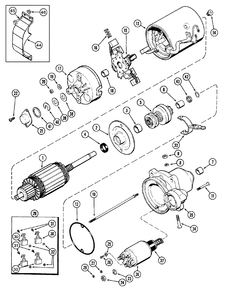 Схема запчастей Case IH 2344 - (04-42) - MOTOR ASSY - FEEDER REVERSER - BSN JJC0174399 (06) - ELECTRICAL