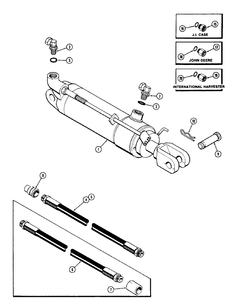 Схема запчастей Case IH 2870 - (316) - REMOTE CYLINDER ATTACHMENTS (09) - CHASSIS/ATTACHMENTS