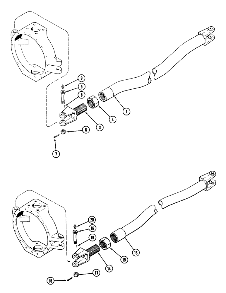 Схема запчастей Case IH 4890 - (6-204) - AXLE TIE ROD (06) - POWER TRAIN