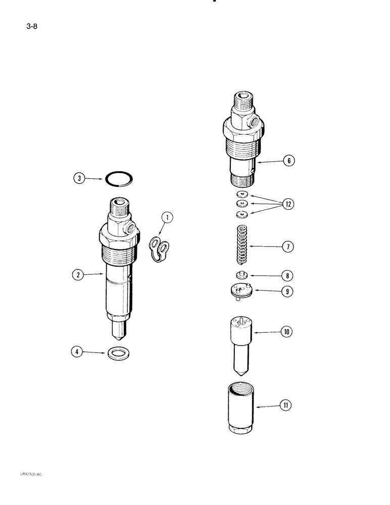 Схема запчастей Case IH 2096 - (3-008) - FUEL INJECTION NOZZLE, 6TA-590 ENGINE (03) - FUEL SYSTEM