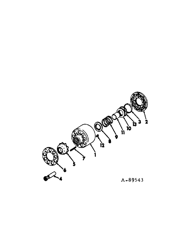 Схема запчастей Case IH 666 - (07-23) - DRIVE TRAIN, MOTOR CYLINDER BLOCK KIT, 666, 70 AND 86 HYDROSTATIC DRIVE TRACTORS (04) - Drive Train