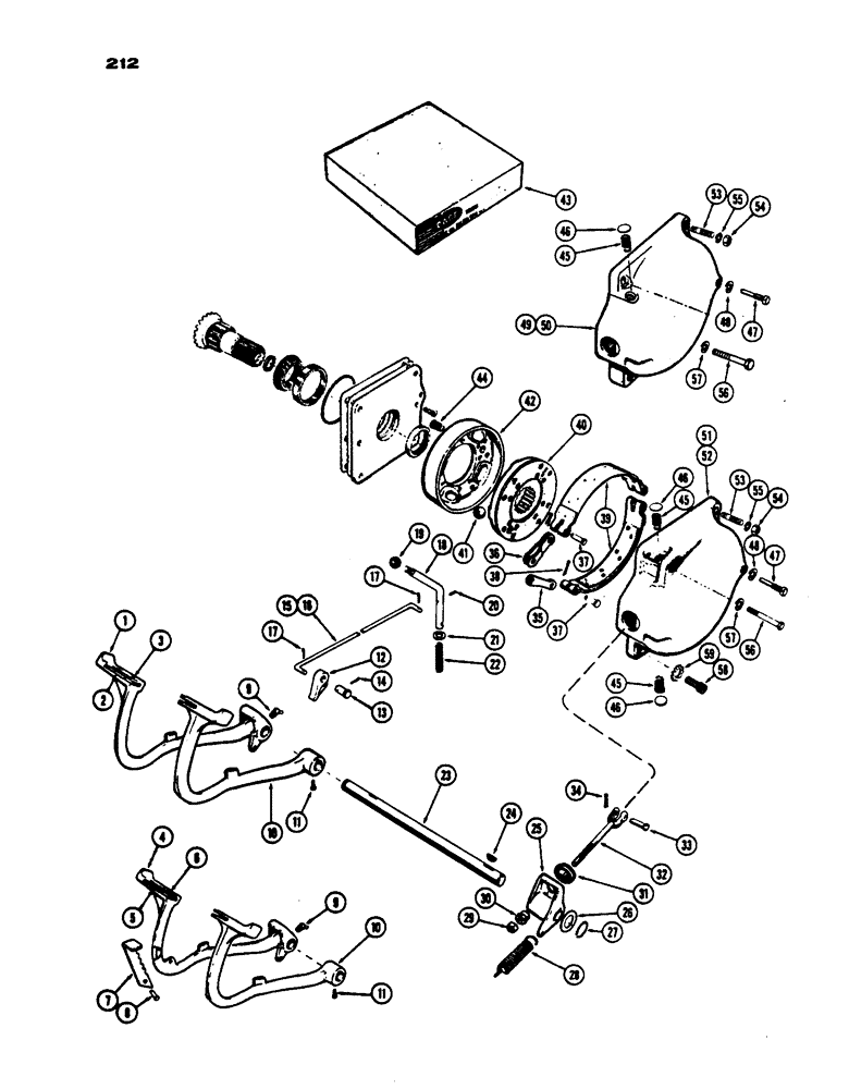 Схема запчастей Case IH 530 - (212) - BRAKE SYSTEM, S/N 6165269 AND AFTER, PRIOR TO S/N 8262800 (07) - BRAKES