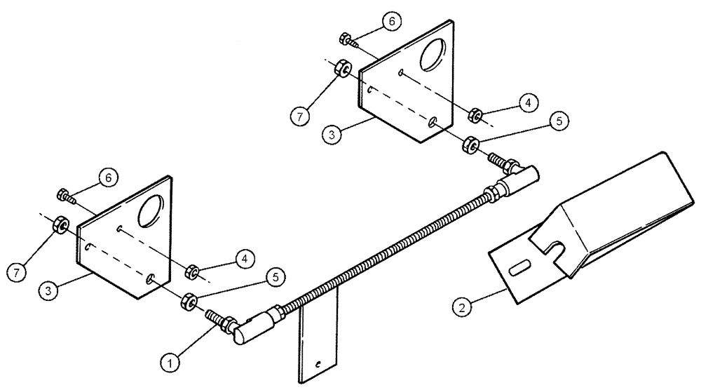 Схема запчастей Case IH 3150 - (03-043) - HYDROSTAT LINKAGE PACKAGE (01) - ENGINE