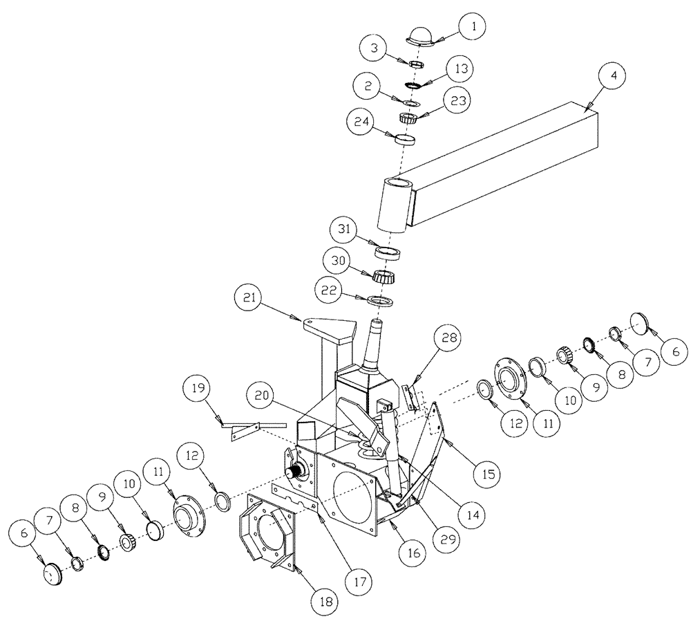 Схема запчастей Case IH 3150 - (04-012) - STRUT ASSEMBLY - FRONT Suspension & Frame