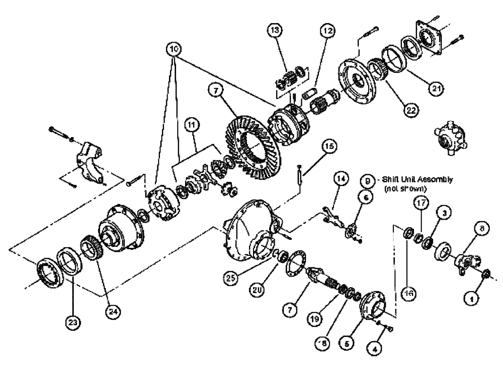 Схема запчастей Case IH TITAN 4520 - (04-007) - REAR AXLE CARRIER Frame & Suspension