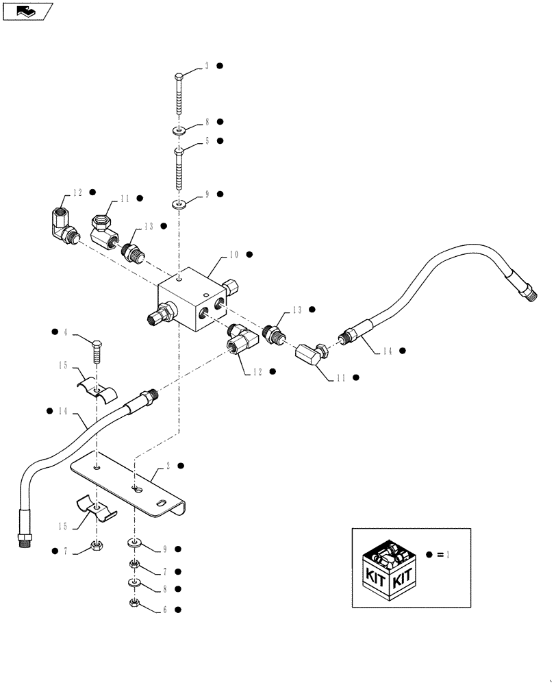 Схема запчастей Case IH 715349056 - (115) - DUAL CROSSOVER VALVE KIT - BERBER0076 