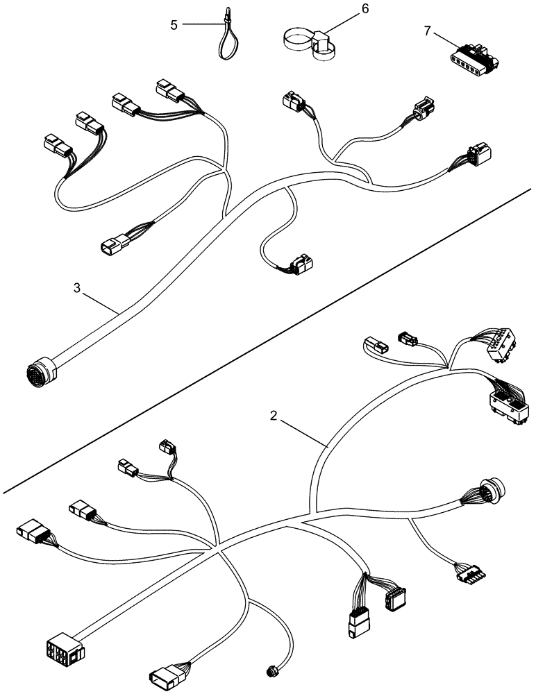 Схема запчастей Case IH MAGNUM 255 - (04-41) - ACCUGUIDE HARNESSES (04) - ELECTRICAL SYSTEMS