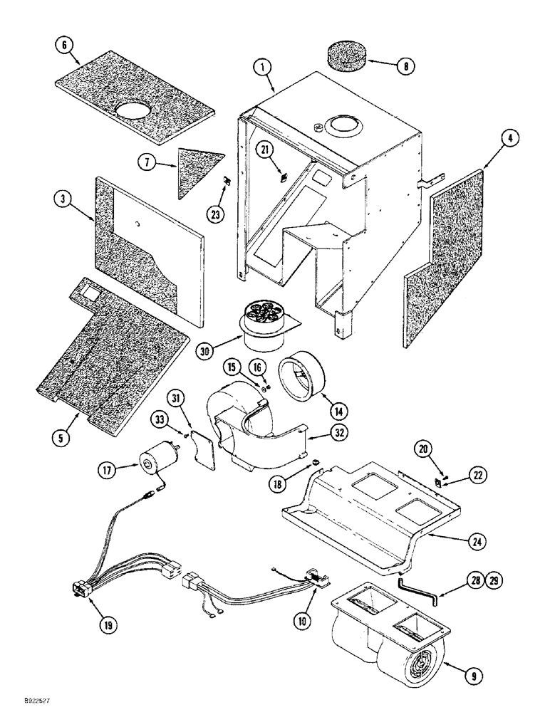 Схема запчастей Case IH 9380 - (9-096) - AIR CONDITIONER AND HEATER MODULE ASSEMBLY, INTERNAL COMPONENTS (09) - CHASSIS/ATTACHMENTS