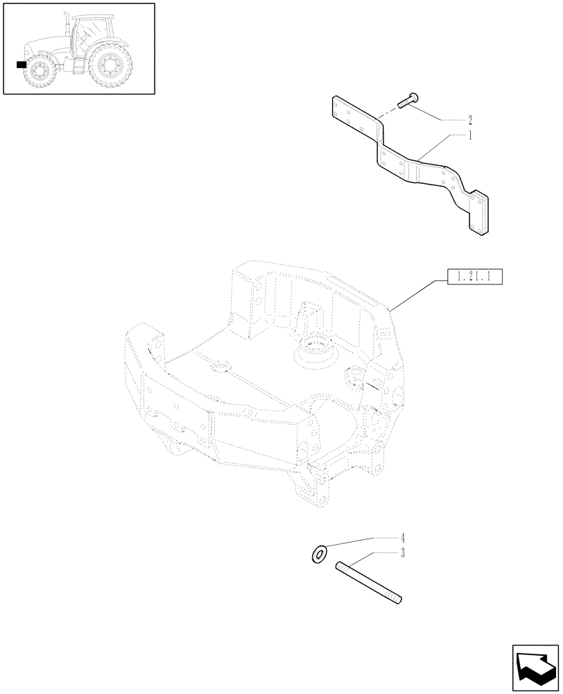 Схема запчастей Case IH PUMA 210 - (1.21.1/02) - (VAR.704) SIDE RAILS (03) - TRANSMISSION