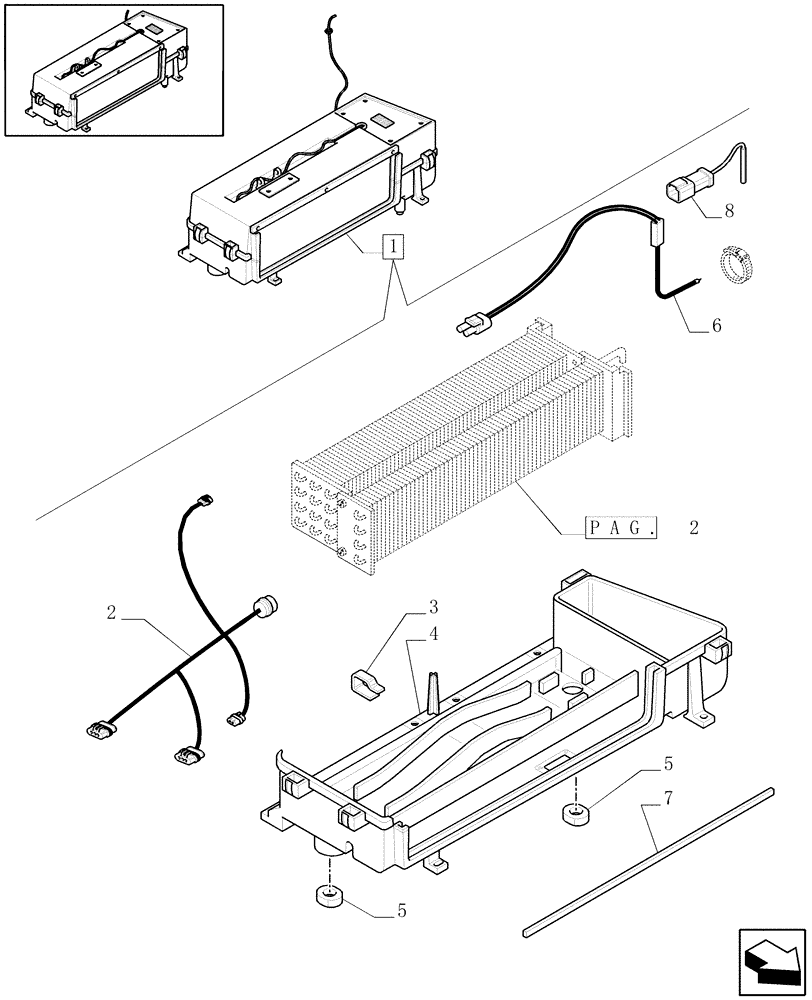 Схема запчастей Case IH PUMA 210 - (1.94.2/01G[03]) - AIR CONDITIONER - BREAKDOWN (10) - OPERATORS PLATFORM/CAB