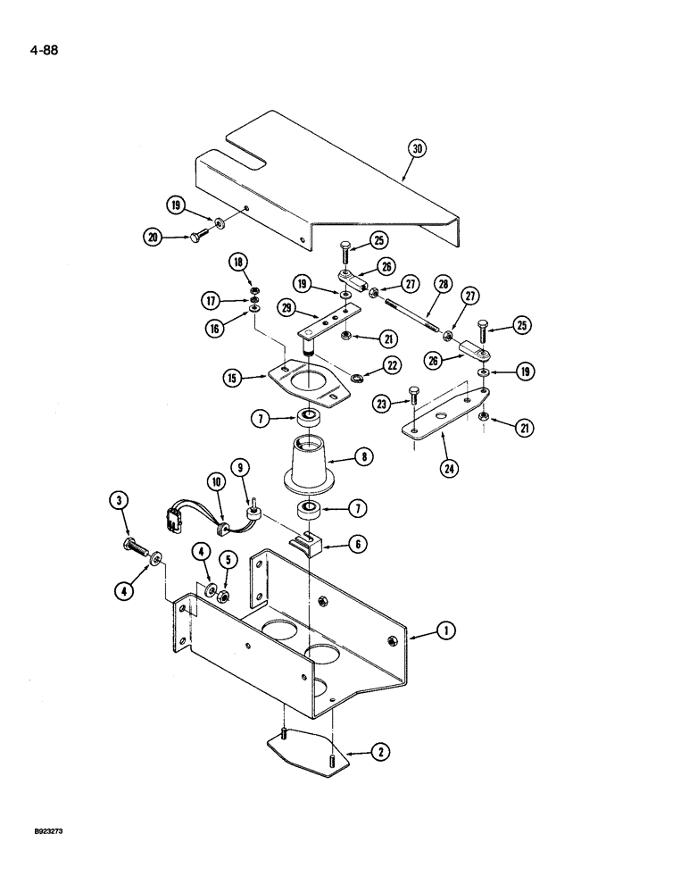 Схема запчастей Case IH 9260 - (4-088) - STEERABLE AXLE SENSOR, 9240 AND 9260 TRACTOR (04) - ELECTRICAL SYSTEMS