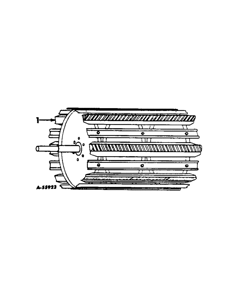 Схема запчастей Case IH 303 - (208[1]) - SUPPLEMENTAL FILLER CYLINDER BARS, STEEL (66) - THRESHING