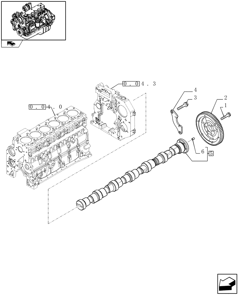 Схема запчастей Case IH F4HE9687M J100 - (0.12.0) - CAMSHAFT - TIMING CONTROL (2855002) 