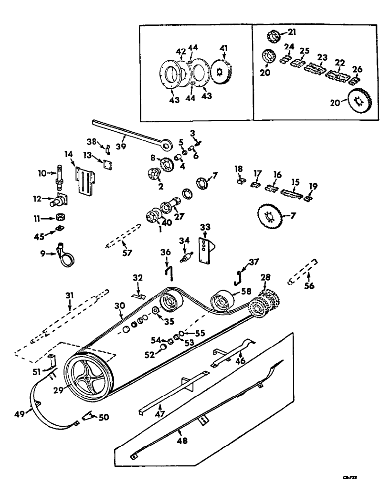 Схема запчастей Case IH 315 - (R-12) - SEPARATOR, CYLINDER DRIVE, SLIP CLUTCH AND CYLINDER BEATER Separation