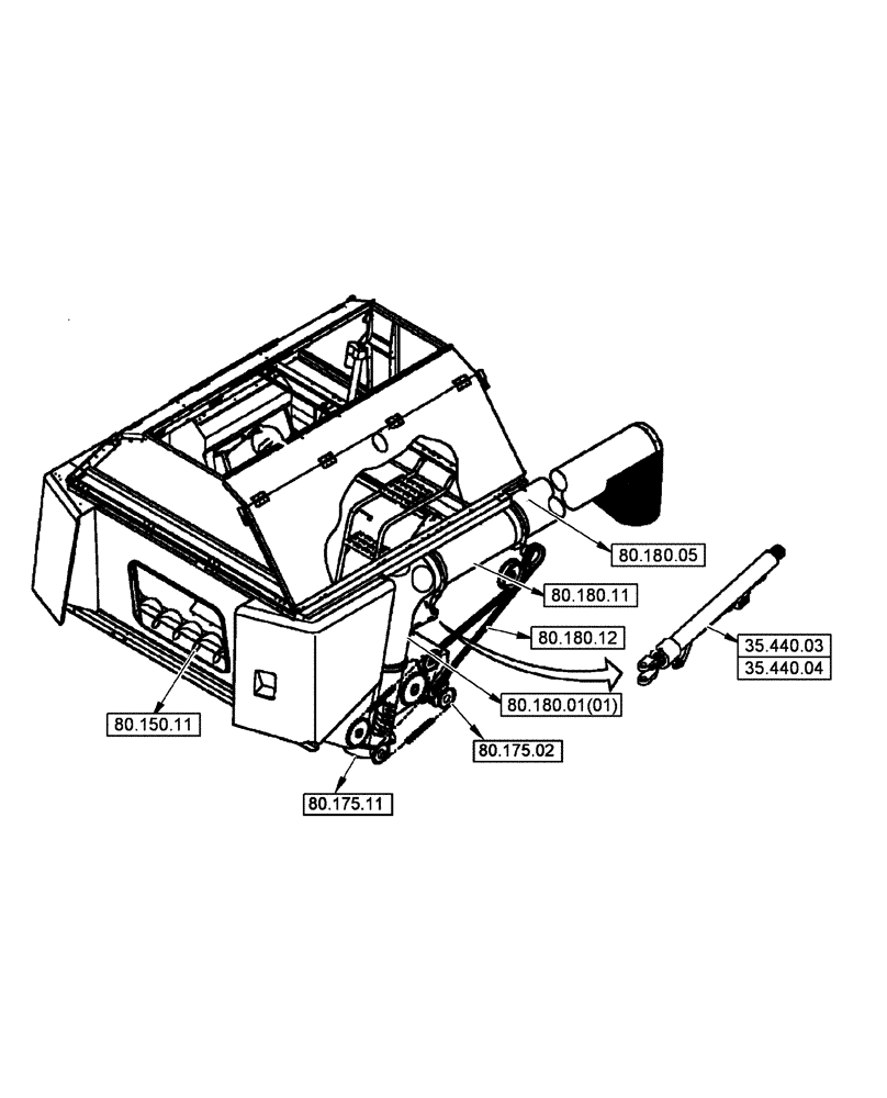 Схема запчастей Case IH 8120 - (00.000.80[02]) - PICTORIAL INDEX - GRAIN UNLOADING (00) - GENERAL & PICTORIAL INDEX