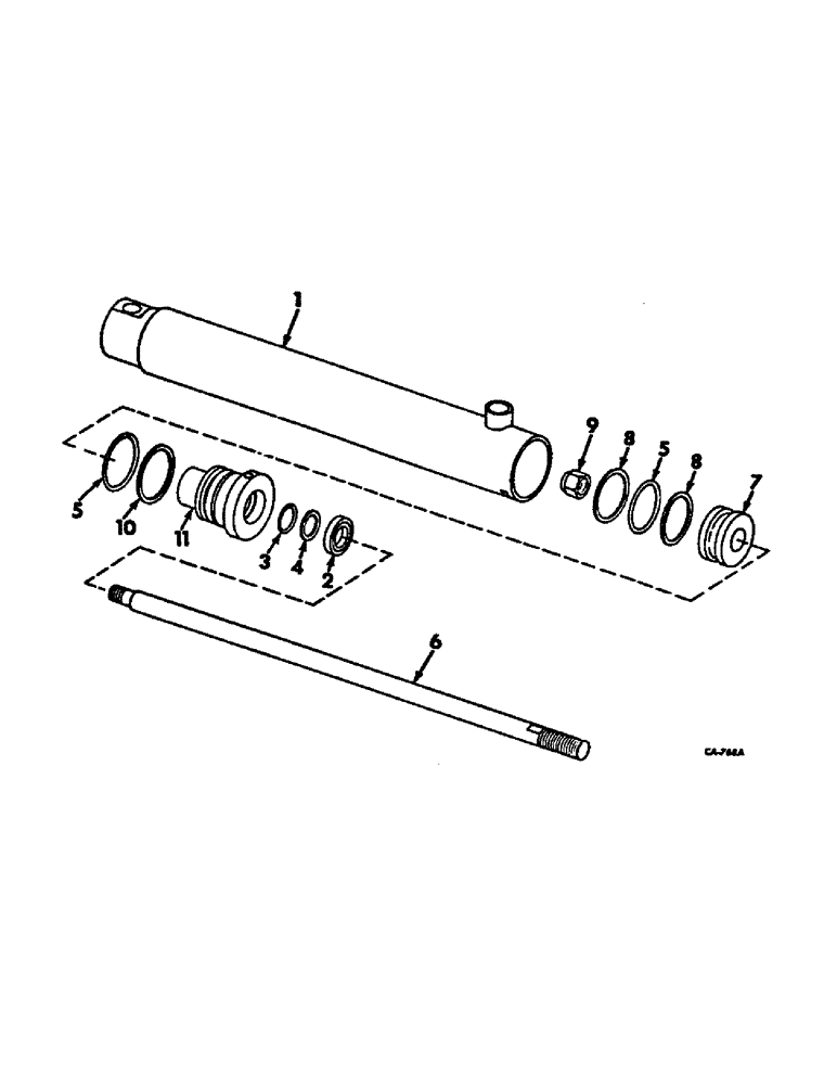 Схема запчастей Case IH 715 - (10-26) - HYDRAULICS, STEERING CYLINDER (07) - HYDRAULICS