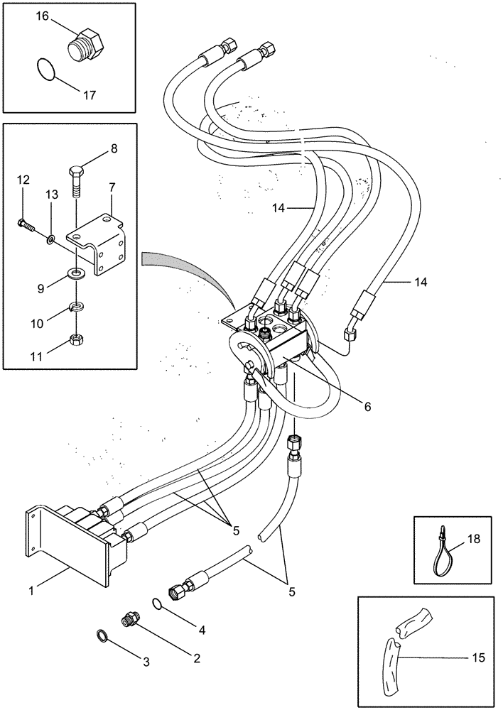 Схема запчастей Case IH LX252 - (08-05) - HYDRAULICS - JX1U TRACTOR - MID MOUNT (2 FUNCTION ONE LEVER QUICK CONNECT) (08) - HYDRAULICS