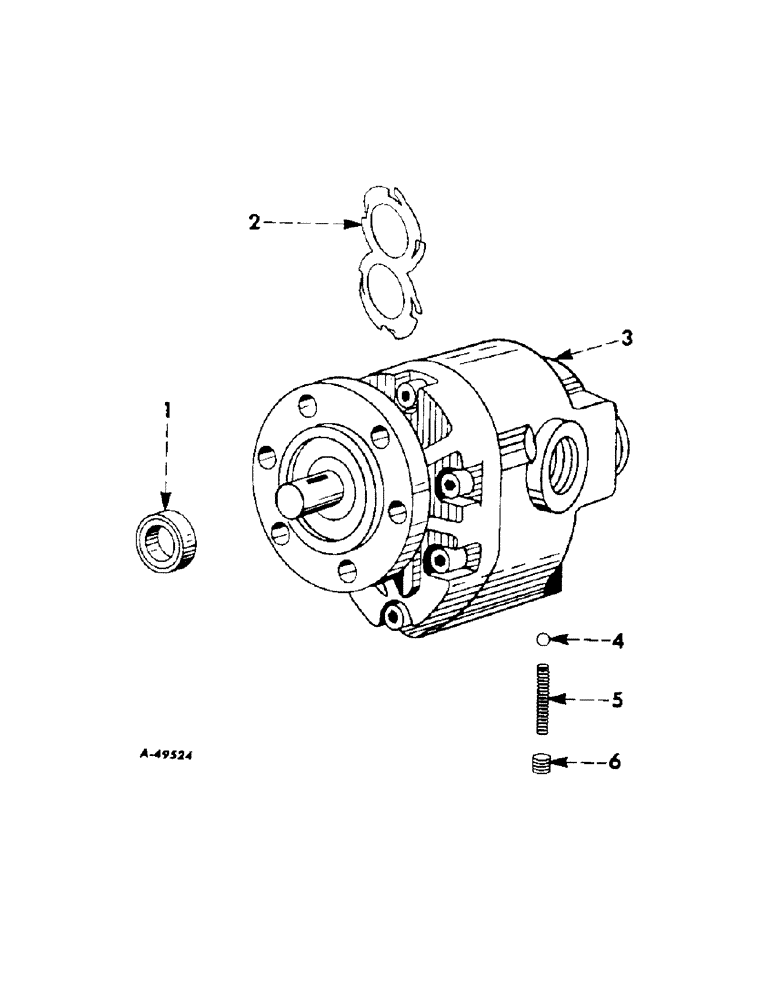 Схема запчастей Case IH 340 - (231[A]) - HYDRAULIC SYSTEM, FRONT POWER TAKE-OFF HYDRAULIC PUMP, THOMPSON (07) - HYDRAULIC SYSTEM