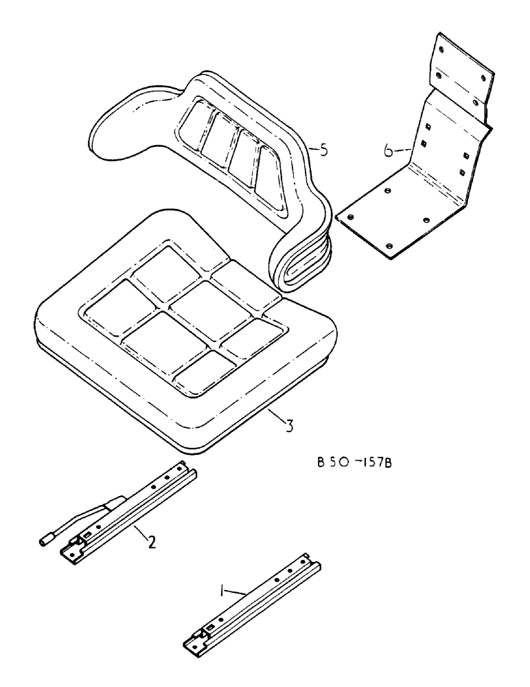 Схема запчастей Case IH 278 - (13-062) - SEAT AND SLIDES, GRAMMER (05) - SUPERSTRUCTURE