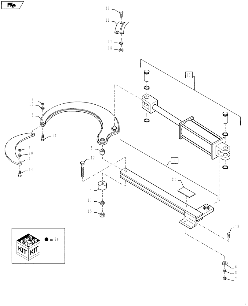 Схема запчастей Case IH BSX174R - (109) - HYDRAULIC CHUTE ROTATION - 715342016 