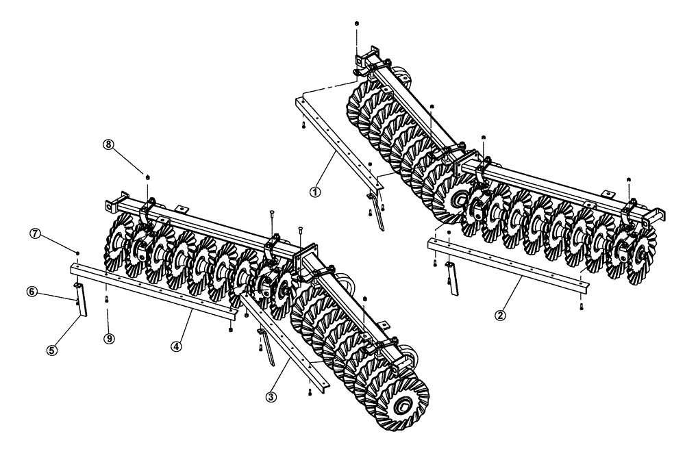 Схема запчастей Case IH 330 TRUE-TANDEM - (75.200.11) - 7-1/2 INCH MAIN GANG SCRAPER PARTS - SERIAL NUMBER JFH0043970 AND AFTER (75) - SOIL PREPARATION