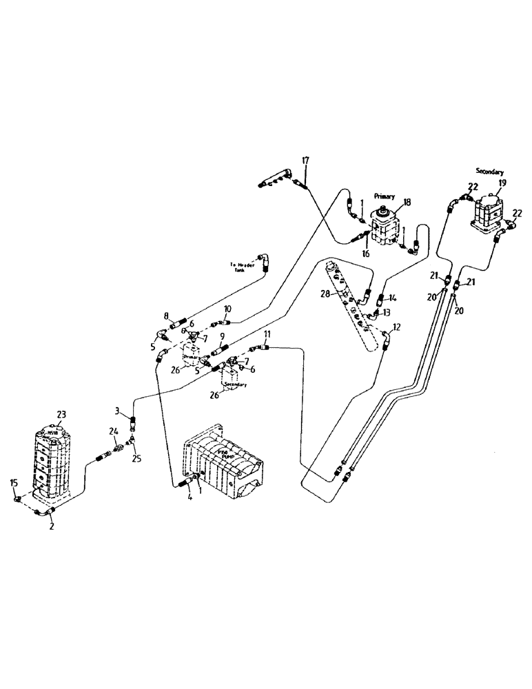 Схема запчастей Case IH 7000 - (B06-10) - HYDRAULIC CIRCUIT, PRIMARY/SECONDARY FIXED EXTRACTOR Hydraulic Components & Circuits