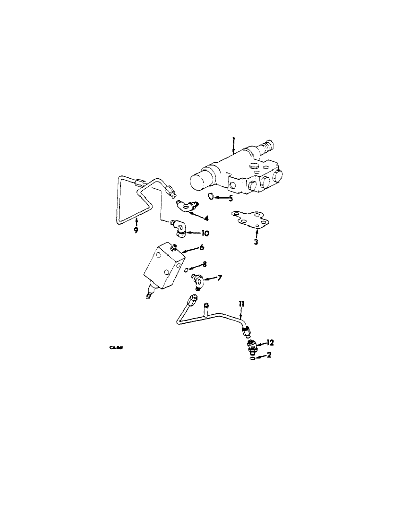 Схема запчастей Case IH 2400 - (07-44) - DRIVE TRAIN, DRIVE CONTROL AND FOOT-N-INCH VALVE TUBING (04) - Drive Train