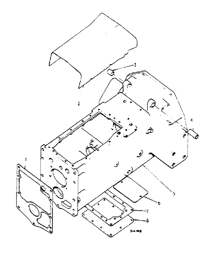 Схема запчастей Case IH 2500 - (07-030) - CLUTCH HOUSING AND CONNECTIONS (04) - Drive Train