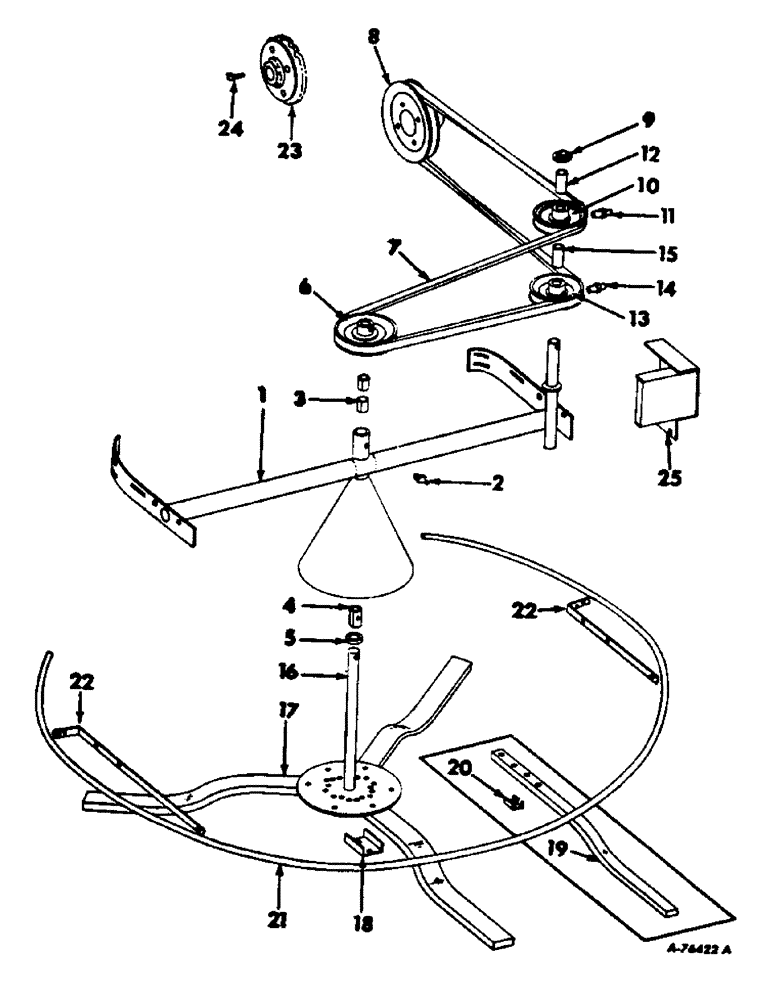 Схема запчастей Case IH 815 - (R-58) - SEPARATOR, STRAW SPREADER AND DRIVE Separation