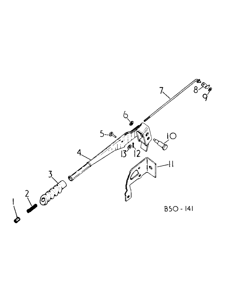 Схема запчастей Case IH 484 - (04-05) - BRAKES, PARK BRAKE HAND LEVER (5.1) - BRAKES