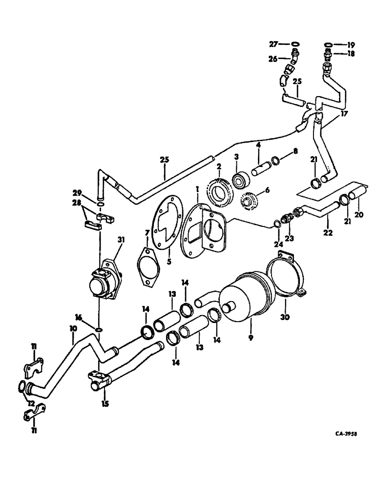 Схема запчастей Case IH 2500 - (10-15) - HYDRAULICS, POWER SUPPLY, TRACTOR WITH SIDE MOUNTED PUMP OR WITH BACKHOE (07) - HYDRAULICS