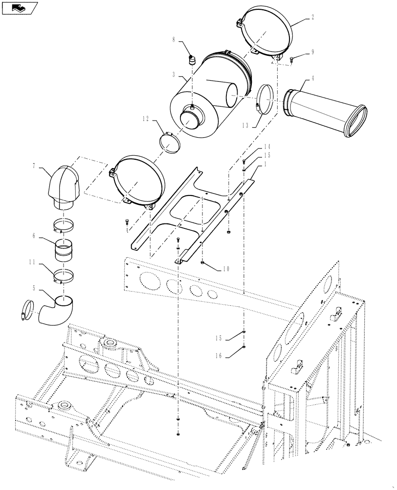 Схема запчастей Case IH 3330 - (10.202.01) - AIR INTAKE SYSTEM (10) - ENGINE