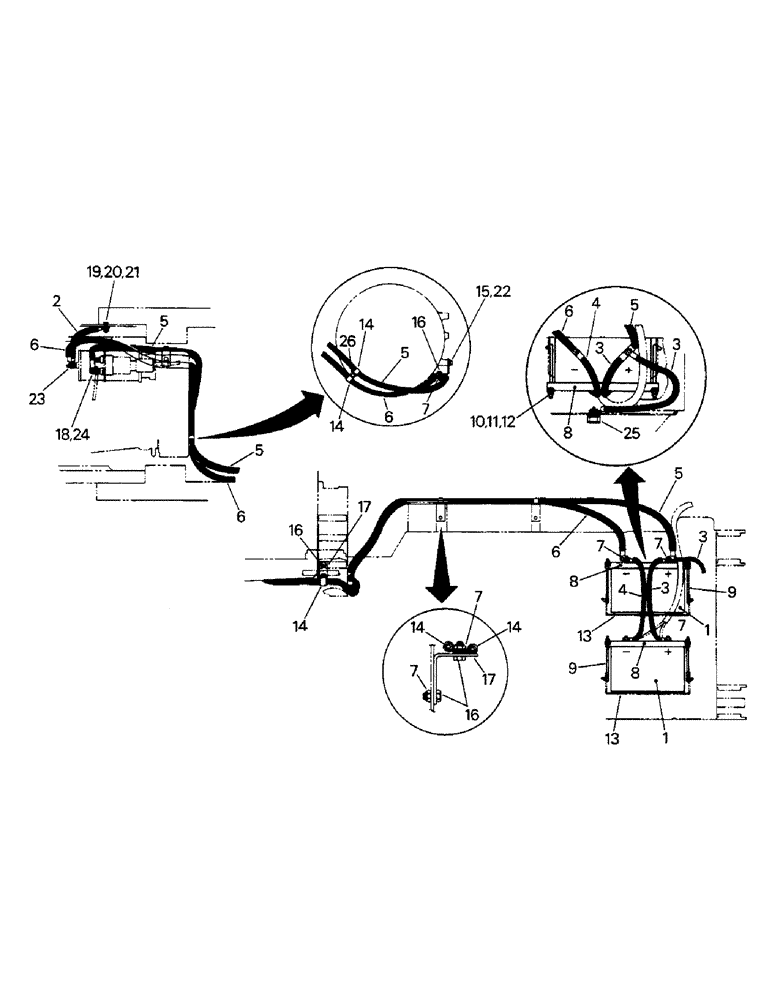 Схема запчастей Case IH STEIGER - (02-06) - BATTERIES AND MOUNTING (06) - ELECTRICAL