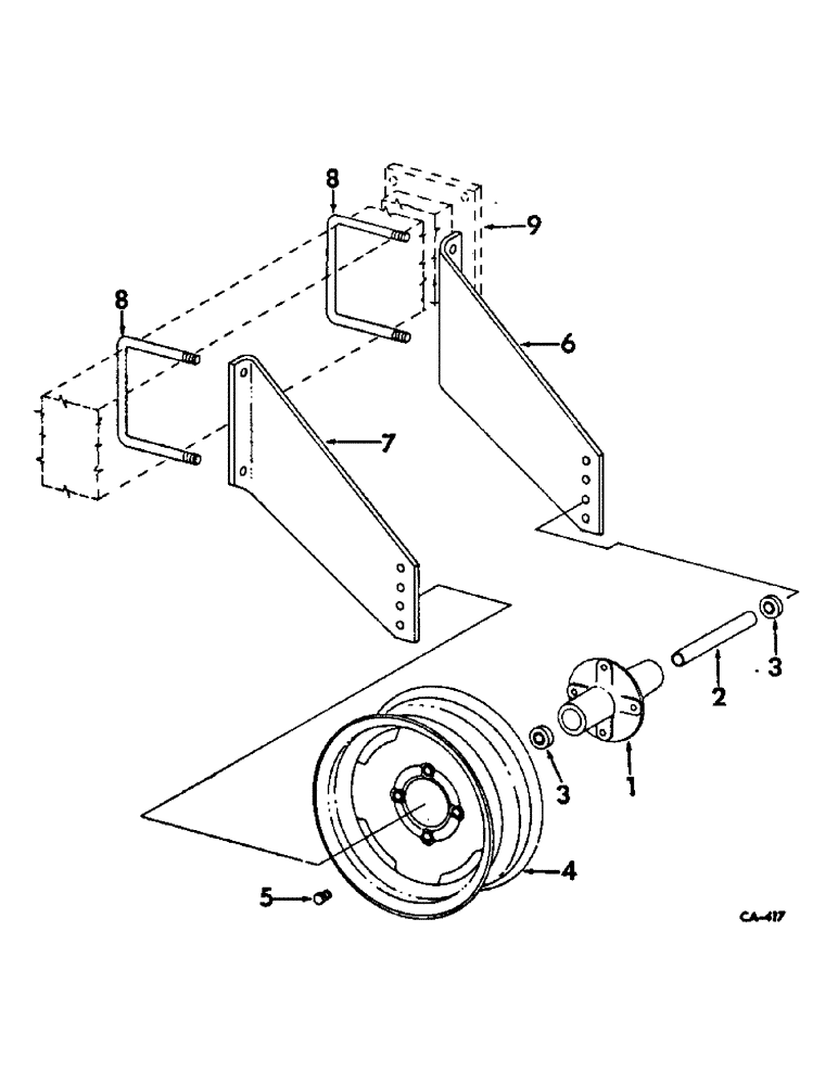 Схема запчастей Case IH 326 - (AB-07) - TOOL BAR CARRYING WHEELS 