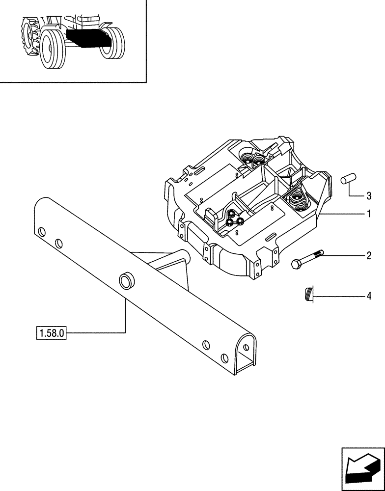 Схема запчастей Case IH JX95 - (1.21.1[01]) - SUPPORT - SCREWS AND CAPS (03) - TRANSMISSION