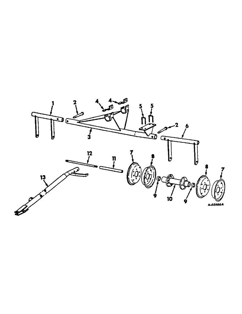 Схема запчастей Case IH 58-SERIES - (P-48) - TRANSPORT ATTACHMENT, FOR 8-ROW PLANTERS 