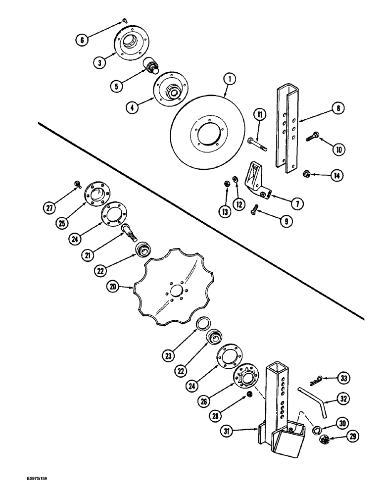 Схема запчастей Case IH 900 - (9-300) - DISC FURROWING ATTACHMENT, CYCLO AIR AND PLATE PLANTERS (09) - CHASSIS/ATTACHMENTS