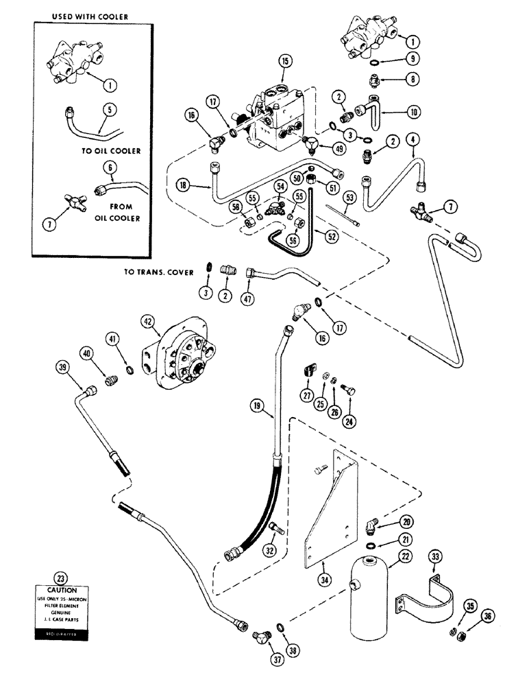 Схема запчастей Case IH 870 - (115A) - HYDROSTATIC STEERING SYSTEM, WITH POWER BRAKES, POWER SHIFT, USED PRIOR TO TRAC. SER. NO. 8675001 (05) - STEERING