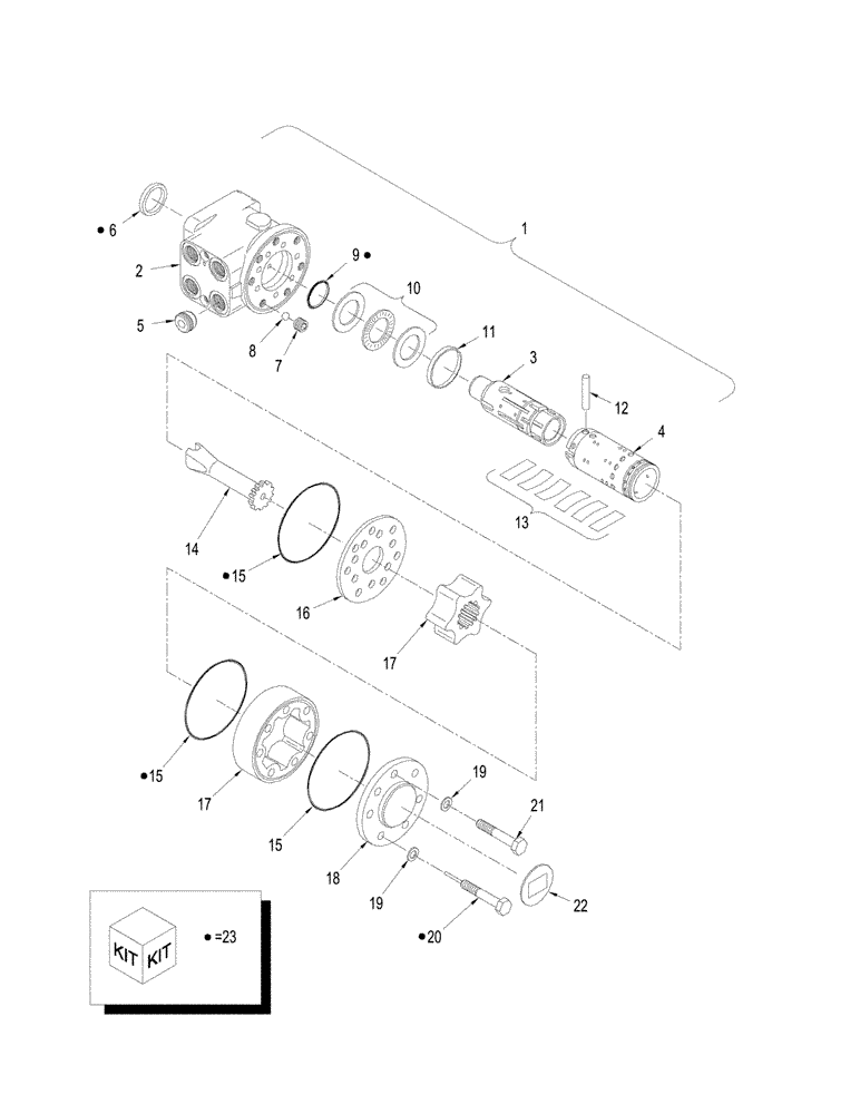 Схема запчастей Case IH STX380 - (05-08) - STEERING CONTROL VALVE (05) - STEERING