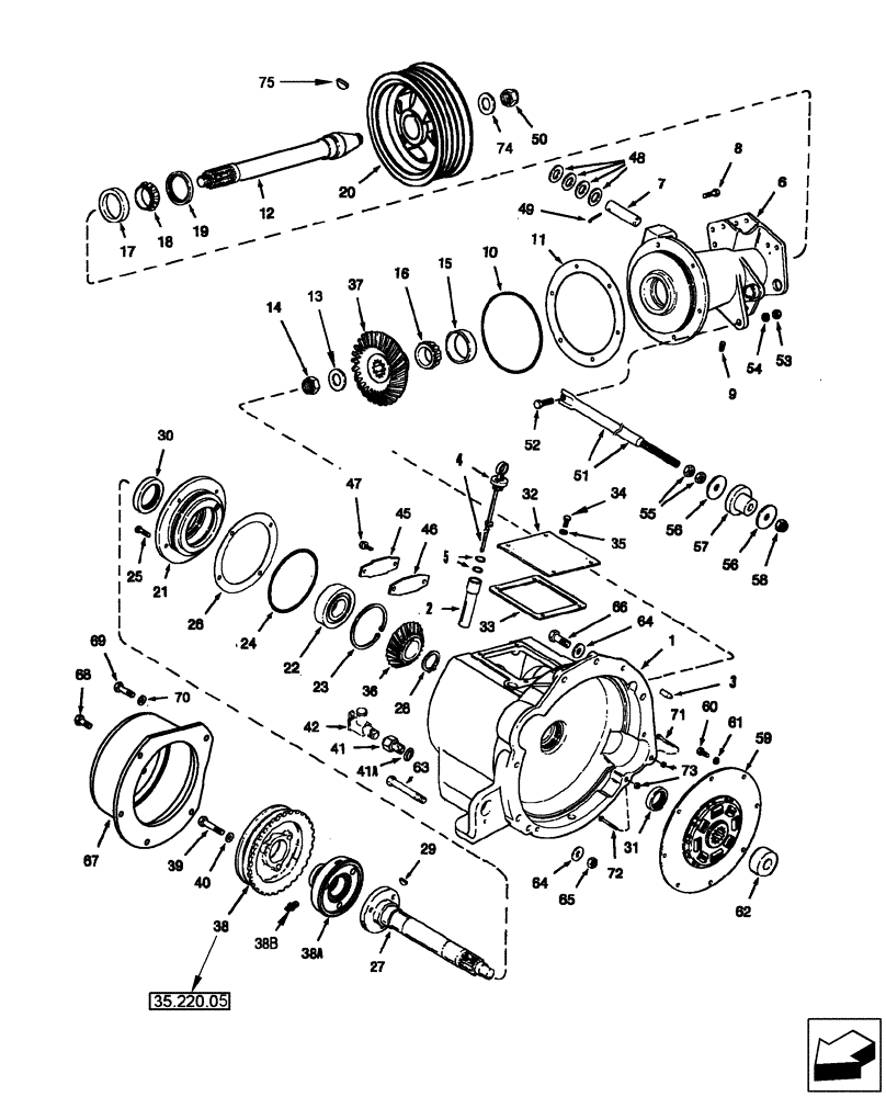 Схема запчастей Case IH 2577 - (14.102.01) - POWER TAKEOFF DRIVE (14) - MAIN GEARBOX & DRIVE