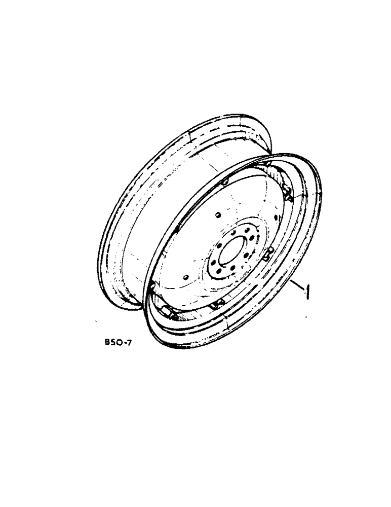 Схема запчастей Case IH 784 - (15-02) - WHEELS AND TRACTION, REAR WHEEL, SIX BOLT WHEEL TO RIM Wheels & Traction