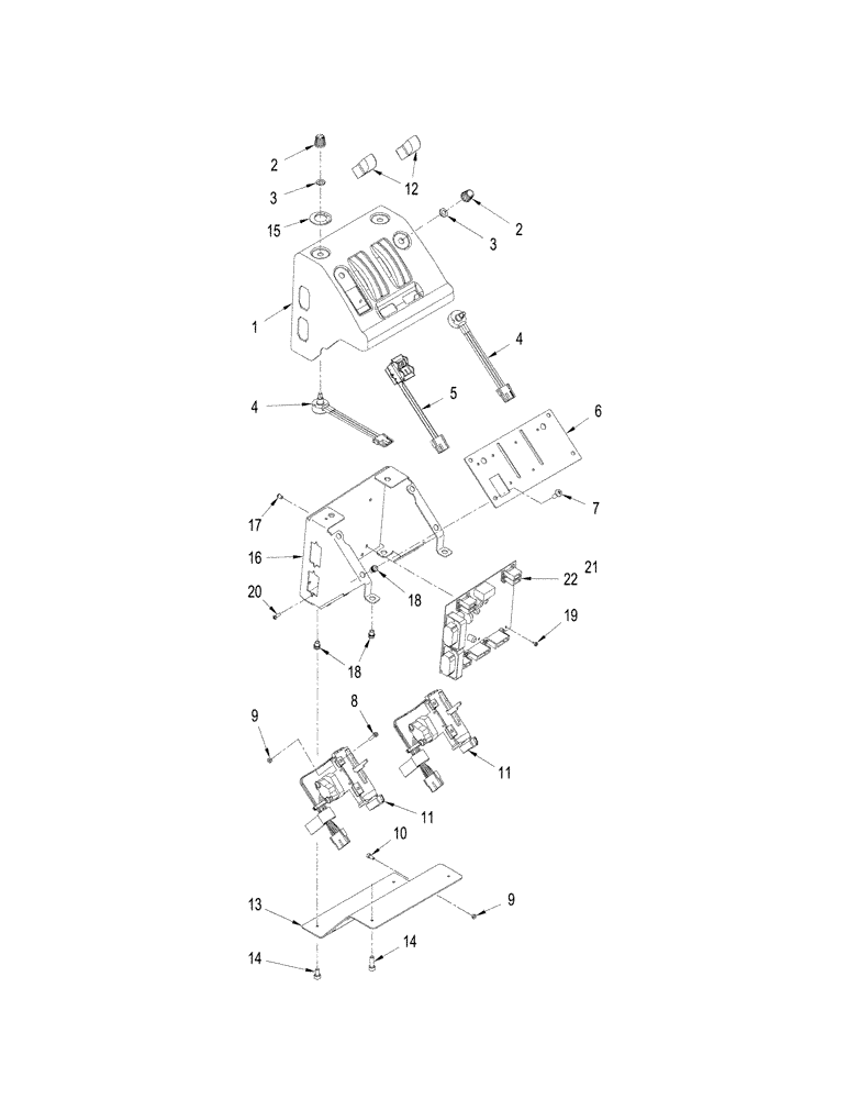 Схема запчастей Case IH STX480 - (04-31) - TWIN FLOW HYDRAULIC CONTROLS (04) - ELECTRICAL SYSTEMS